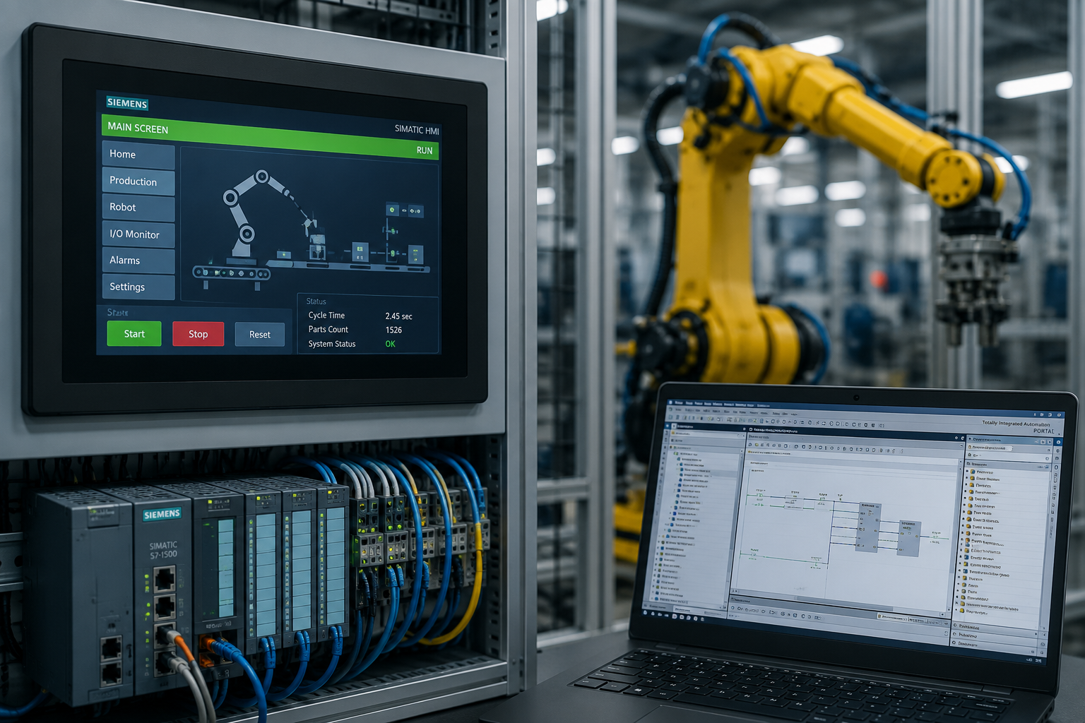 Program services; PLC, HMI, ROBOTS, SISTEM VISION